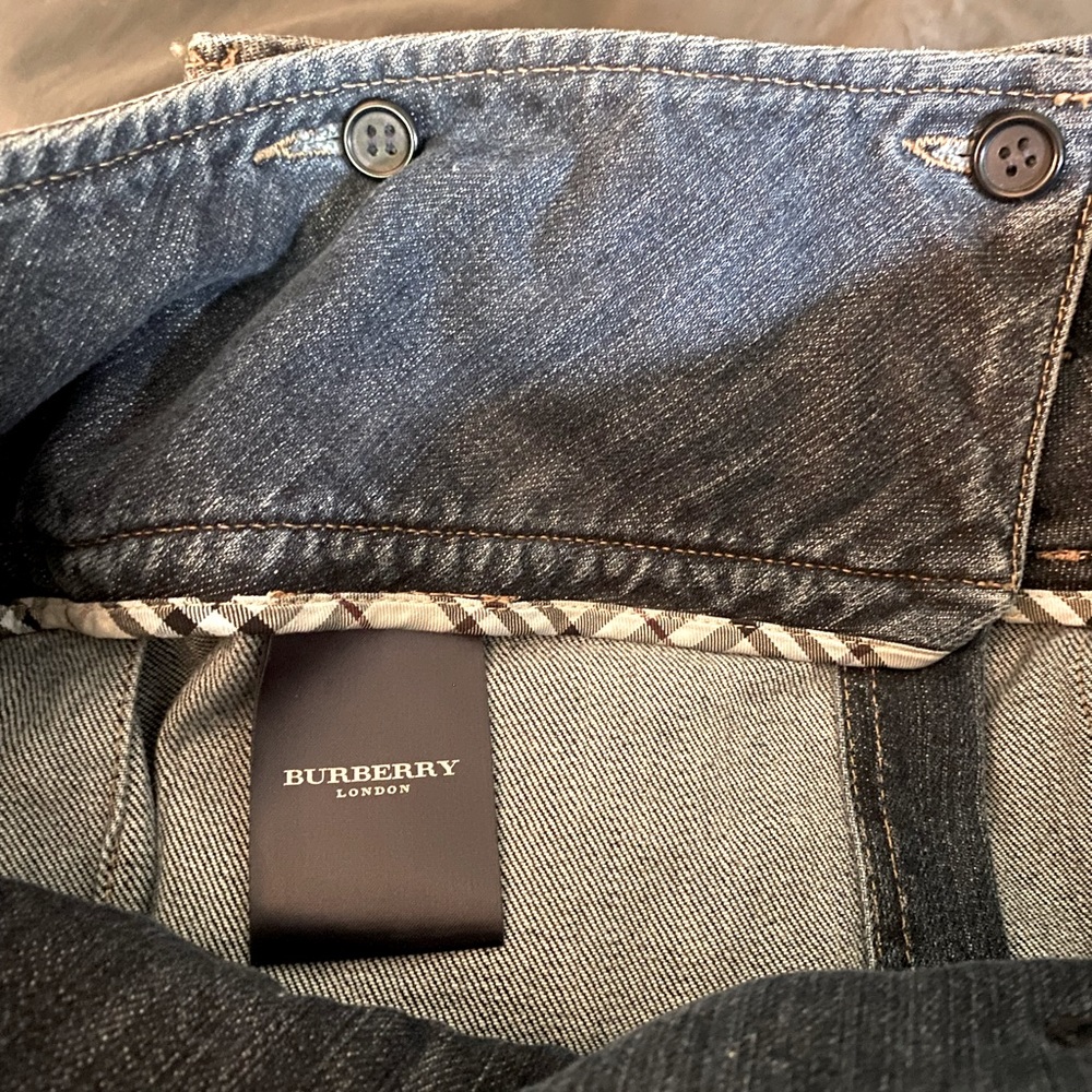 Burberry Denim and Tan Midi Skirt - Picture 6 of 6